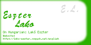 eszter lako business card